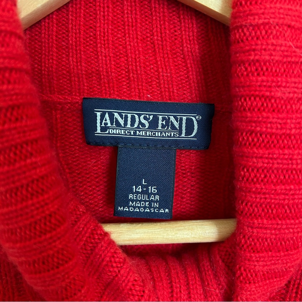 Lands’ End 100% Cashmere Short Sleeve Turtleneck Sweater - Size L - Picture 4 of 9